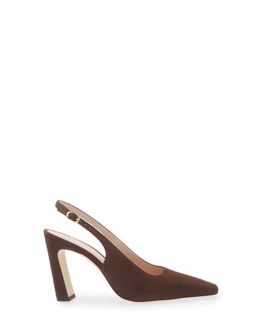 Stuart Weitzman Brown Stassi Slingback Pump