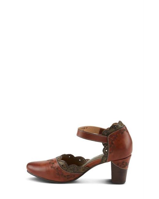 Spring Step Brown Sayyes Ankle Strap Pump