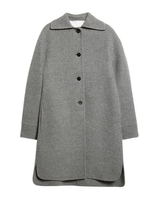 Jil Sander Gray Relaxed Virgin Wool Coat