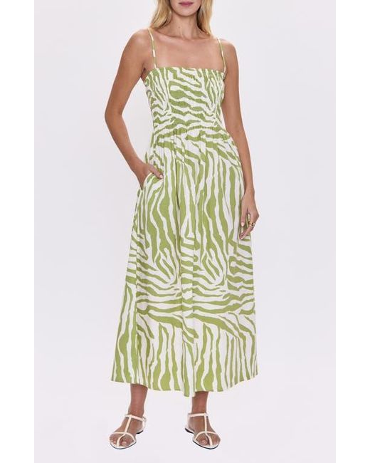 Pistola Green Bianca Maxi Sundress