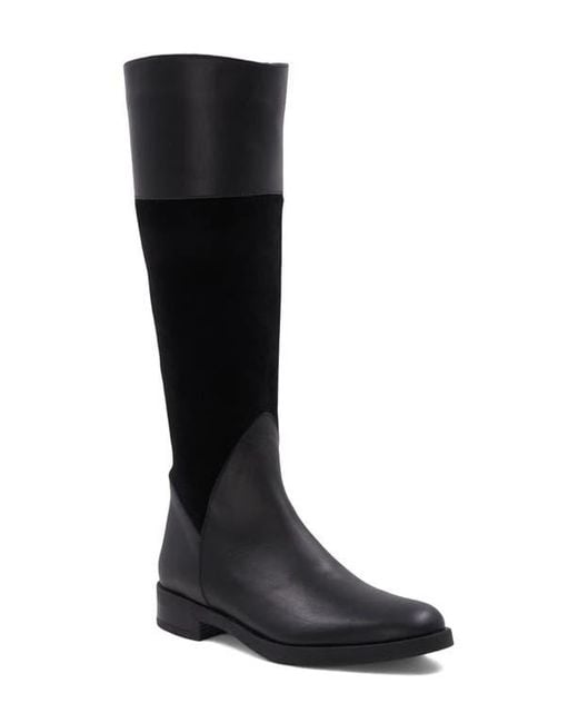 Aquatalia Black Regina Water Resistant Knee High Boot