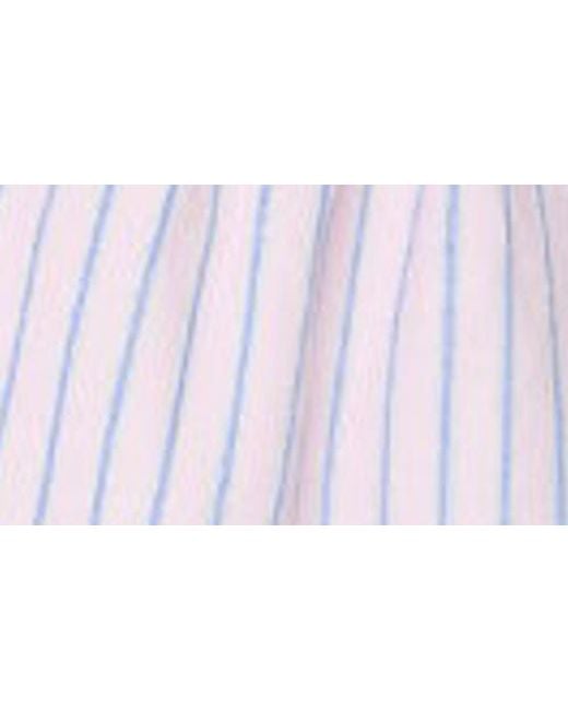 Edikted Blue Avenley Stripe Tie Front Babydoll Camisole