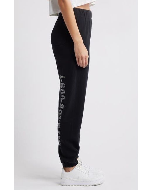 Boys Lie Black 1-800 Mac Embellished Slim Cotton Graphic Joggers