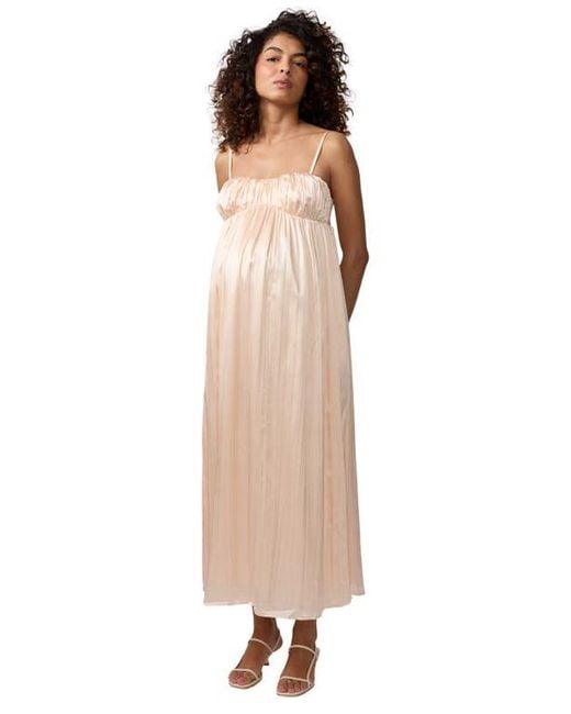 Ingrid & Isabel Natural Satin Slip Maxi