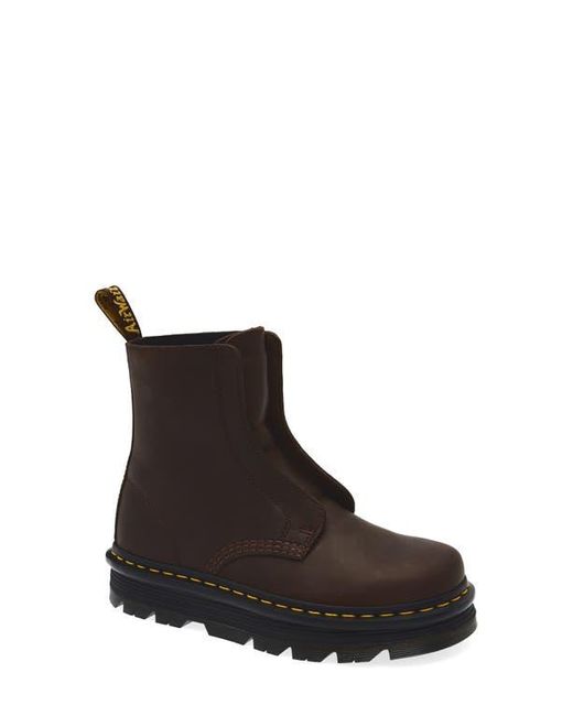 Dr. Martens Brown Zebzag Laceless Boot
