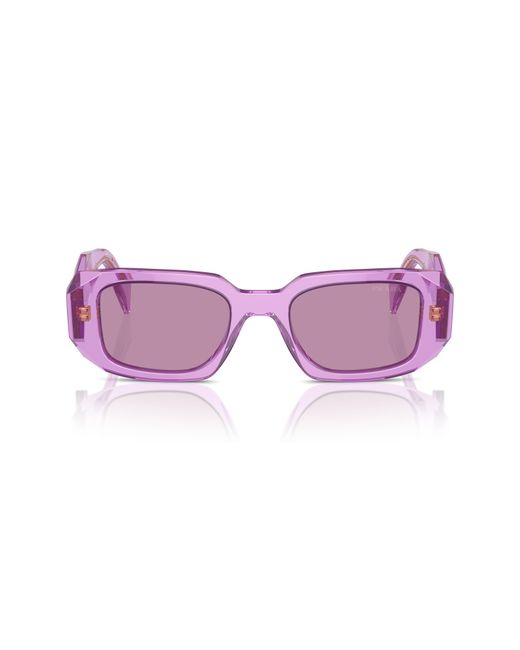 Prada Purple 49mm Small Rectangular Sunglasses