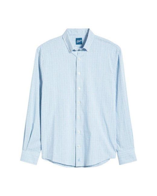 Johnnie-o Blue Koby Gingham Performance Button-Down Shirt for men