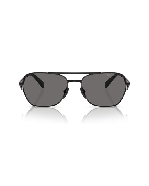 Prada 59mm Polarized Pillow Sunglasses in Gray for Men | Lyst
