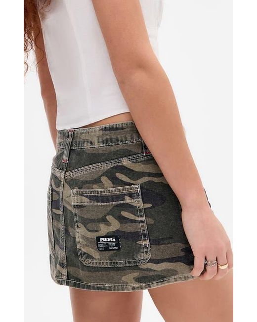BDG Green Low Rise Carpenter Denim Miniskirt