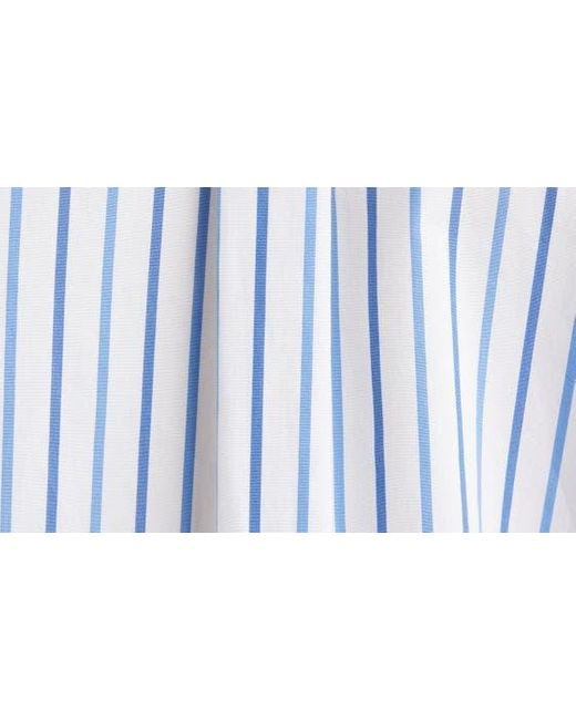 Dries Van Noten Blue Clavini Stripe Cotton Poplin Button-up Shirt