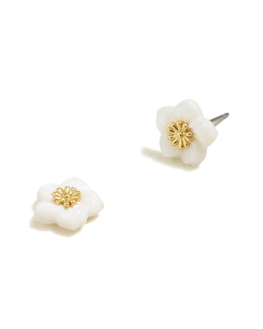 Madewell Metallic Mother-of-pearl Flower Stud Earrings