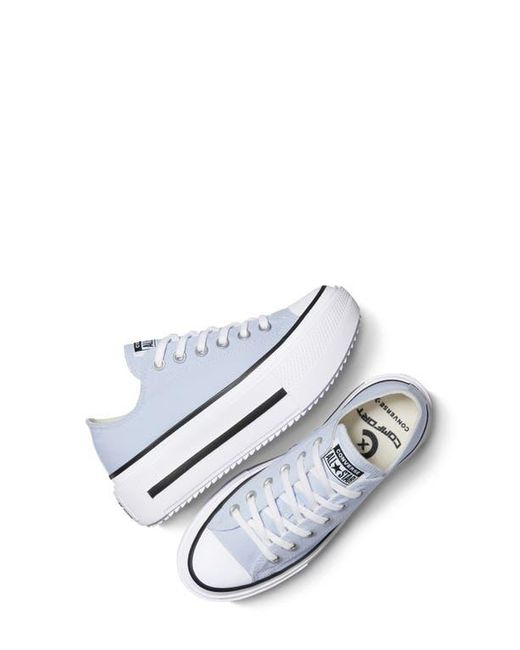 Converse White Gender Inclusive Chuck Taylor All Star Lift Double Stack Low Top Platform Sneaker