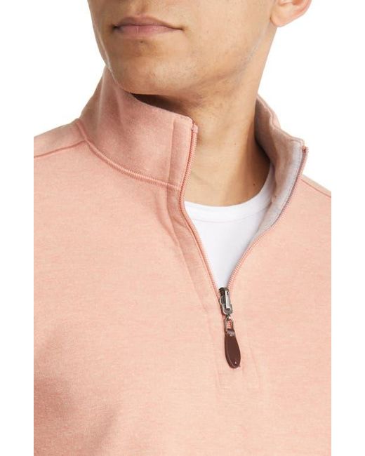 Johnston & Murphy Blue Reversible Quarter Zip Pullover for men