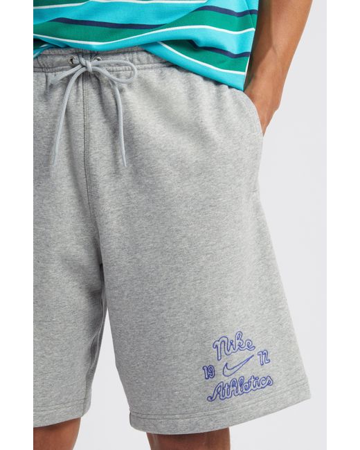 Nike Blue Sportswear Club French Terry Varsity Shorts for men