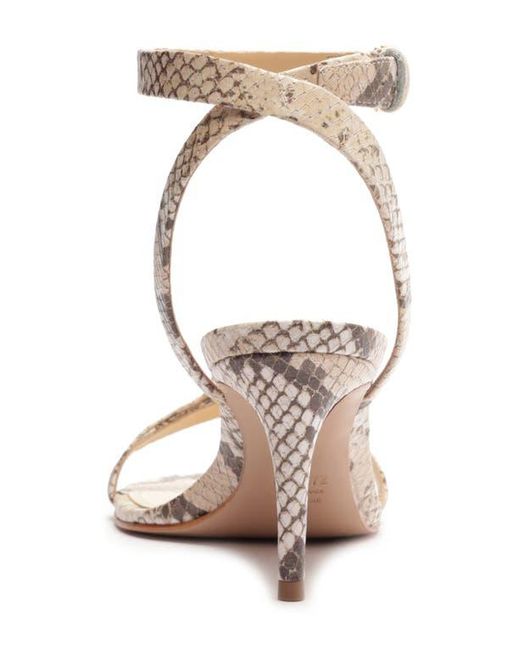 SCHUTZ SHOES Metallic Aurora Mid Ankle Strap Sandal