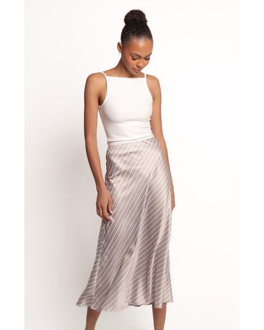 Petal & Pup Pink Corrina Satin Midi Skirt
