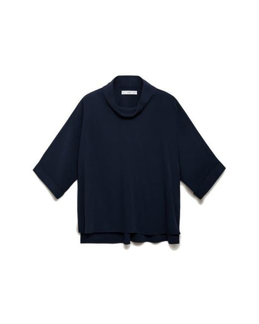 Mango Blue Oversize Flowing Top