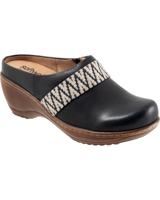 Softwalk® Black Marion Platform Clog