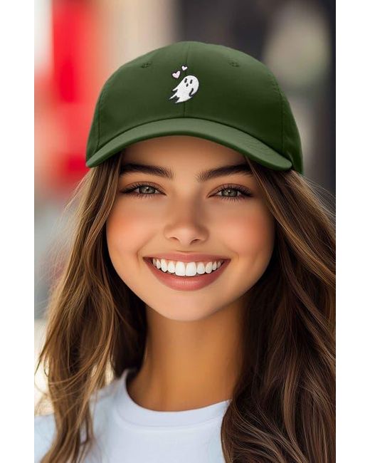 Alix Green Heartly Ghost Embroidered Cap