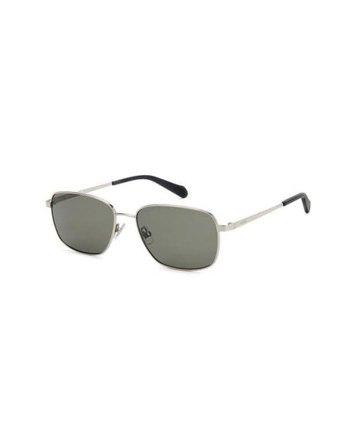 Fossil Gray 58Mm Rectangular Sunglasses for men