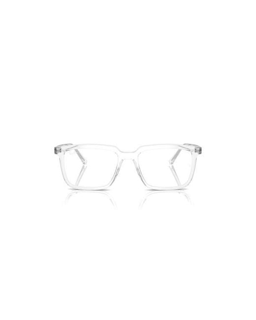 Ray-Ban White 52Mm Rectangle Optical Glasses