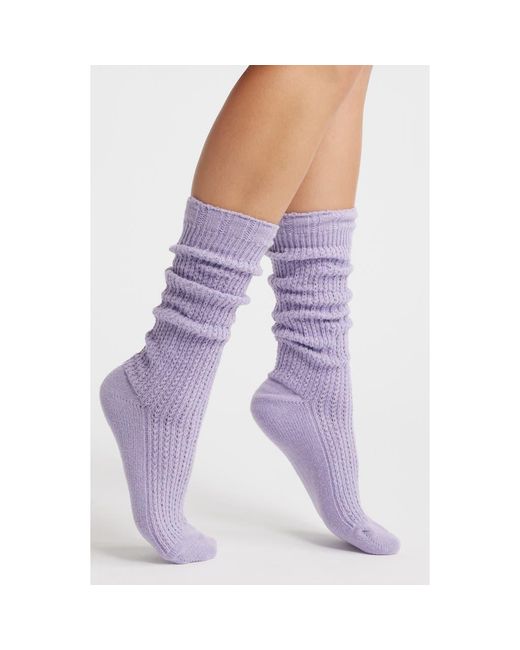 Free People Purple Staple Slouch Socks