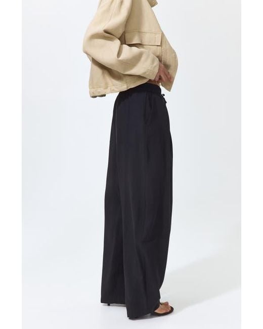 H&M Black Barrel Drawstring Trousers
