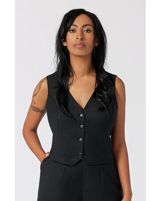 Aam The Label Black The Wool Vest
