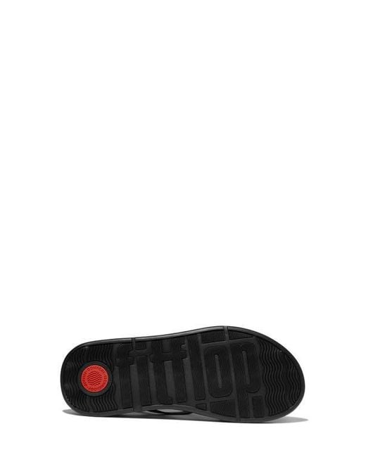 Fitflop Black F-Mode Slingback Platform Wedge Slide Sandal