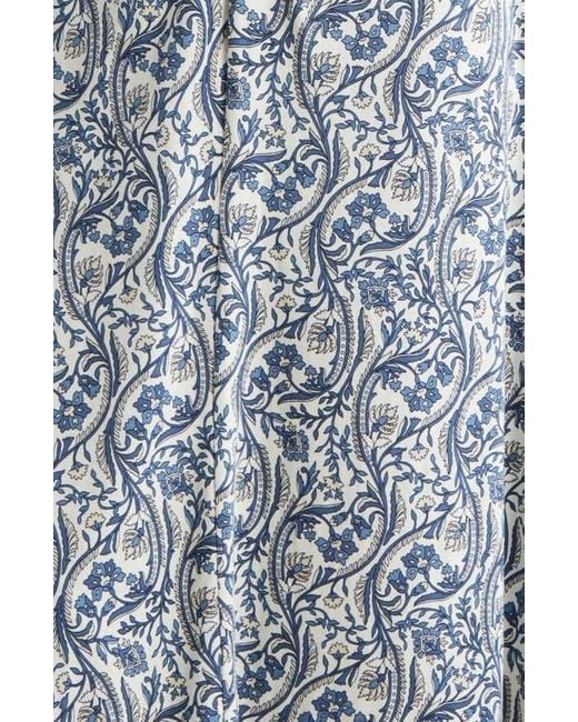 Veronica Beard Blue Gale Floral Paisley Dress
