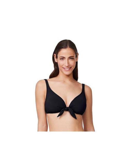 Gottex Black Tutti Frutti Underwire Tie Front Bikini Top