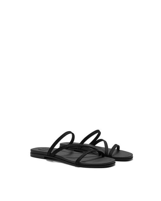 VIVAIA Black Round-Toe Flip-Flops