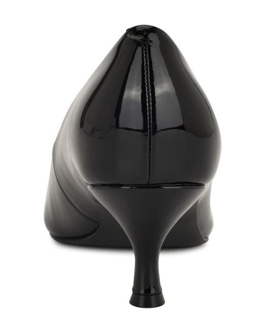 Nine West Black Sisko Pointed Toe Kitten Heel Pump