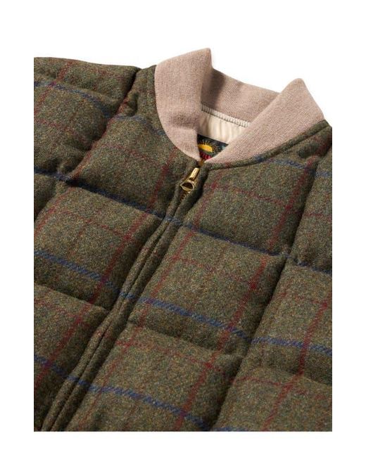 Fortela Green Wool Check Vest for men