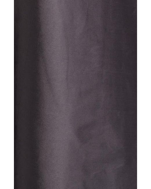 Pisarro Nights Gray Beaded Bodice Mixed Media Gown