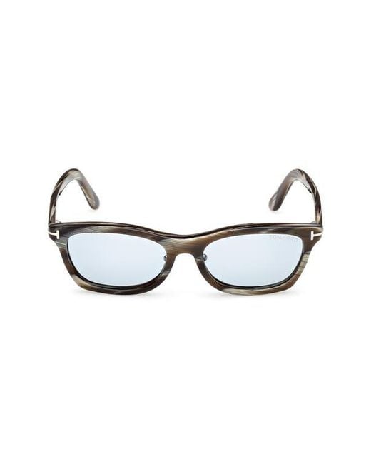 Tom Ford Brown 53Mm Rectangular Sunglasses for men