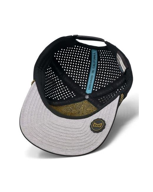 Melin Black Coronado Brick Hydro Performance Snapback Hat for men