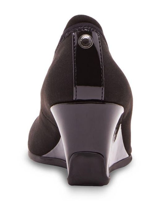 Anne Klein Black Taite Wedge Pump