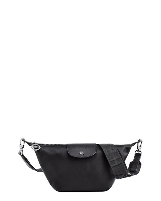 Longchamp Black Le Pliage Xtra Leather Crossbody Bag