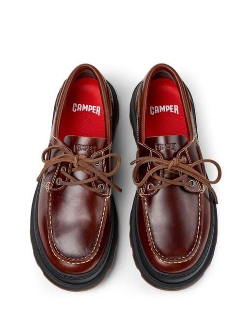Camper Brown Brutus Moc Toe Loafer for men