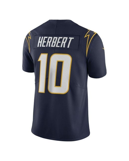 Men's Nike Justin Herbert Navy Los Angeles Chargers Vapor F.U.S.E. Limited Jersey Size: Small