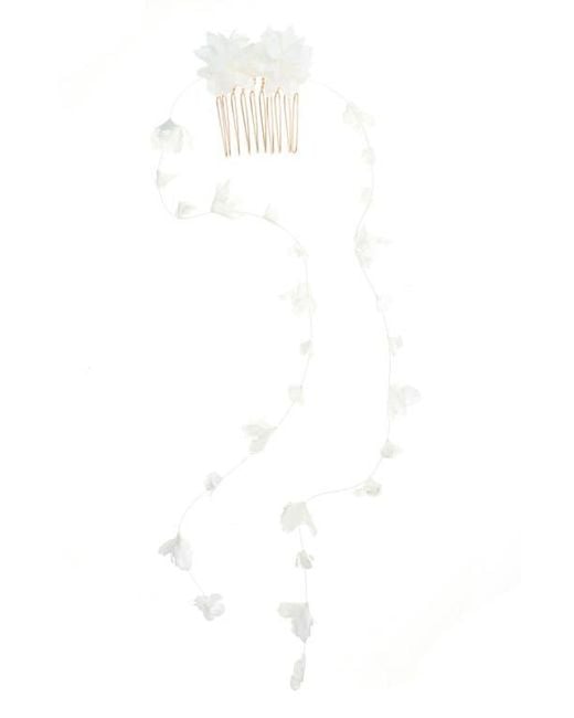 L. Erickson White Everly Flower Comb