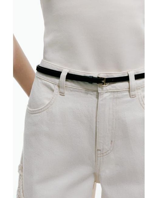 H&M Gray Split Leather Waist Belt