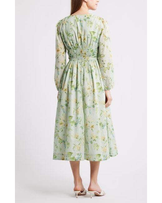 juliet dunn midi dress Juliet Dunn Midi V-Neck Dress with Dhaka Print & Silver Trim