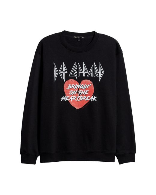 THE VINYL ICONS Black Def Leppard Heartbreak Sweatshirt