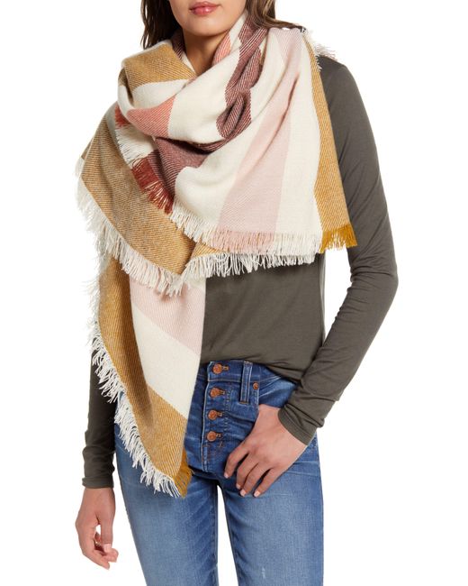 Madewell Multicolor Bold Stripe Blanket Square Scarf