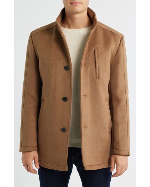 Johnston & Murphy Brown Upton Car Coat With Removable Bib for men