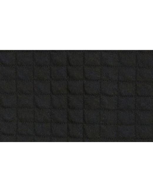 Caslon Black Quilted Cotton Bomber Jacket