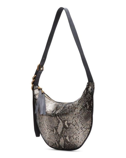Rag & Bone Metallic Medium Mercer Snake Embossed Leather Hobo Bag