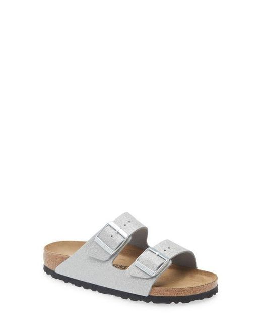 Birkenstock White Arizona Slide Sandal